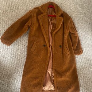 Brown teddy coat